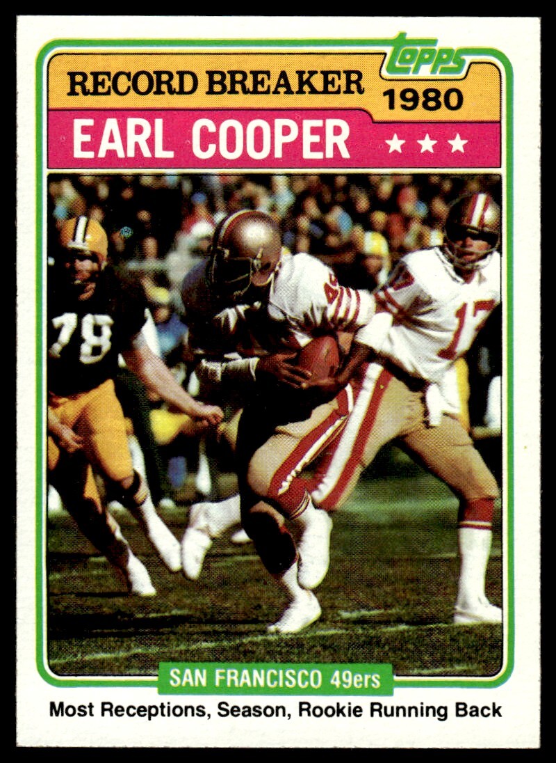 1981 Topps Football Card Earl Cooper Rookie San Francisco 49ers #331