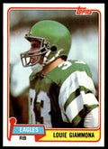 1981 Topps Football Card Louie Giammona B Philadelphia Eagles #318