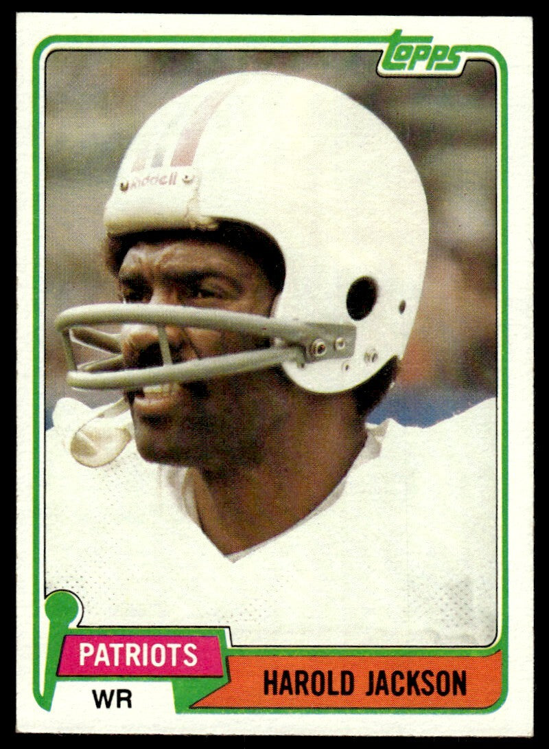 1981 Topps Football Card Harold Jackson A New England Patriots #311
