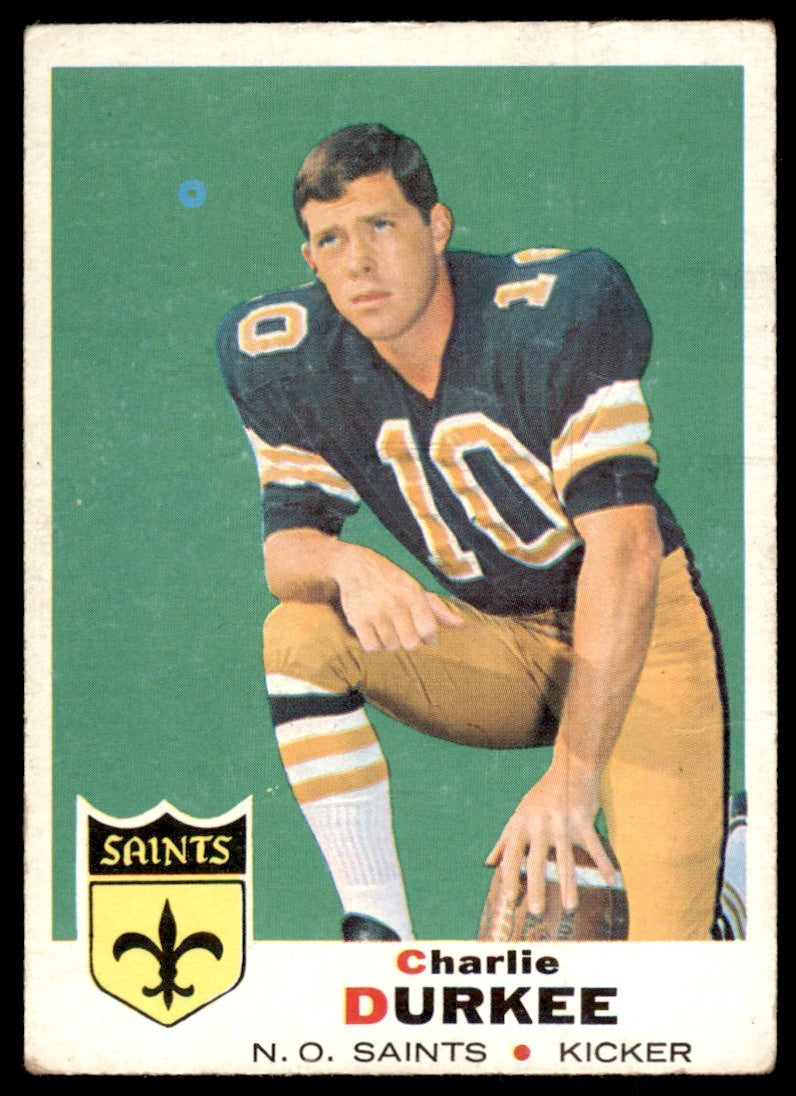 1969 TOPPS. CHARLIE DURKEE NEW ORLEANS SAINTS #257