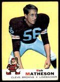 1969 TOPPS. BOB MATHESON CLEVELAND BROWNS #27.
