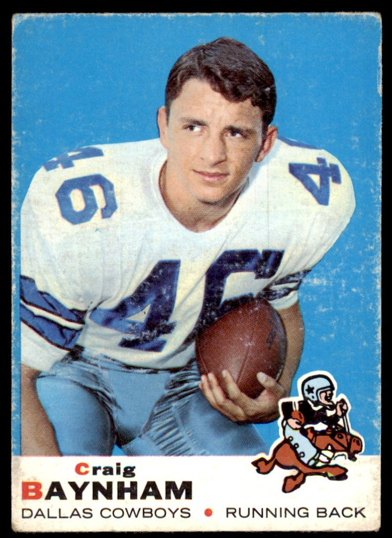 1969 TOPPS. CRAIG BAYNHAM DALLAS COWBOYS #122