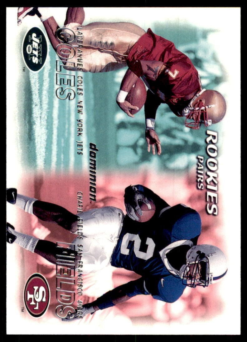 2000 FLEER DOMINION CHAFIE FIELDS/LAVERAUNUES COLESS SAN FRANCISCO 49ERS #235