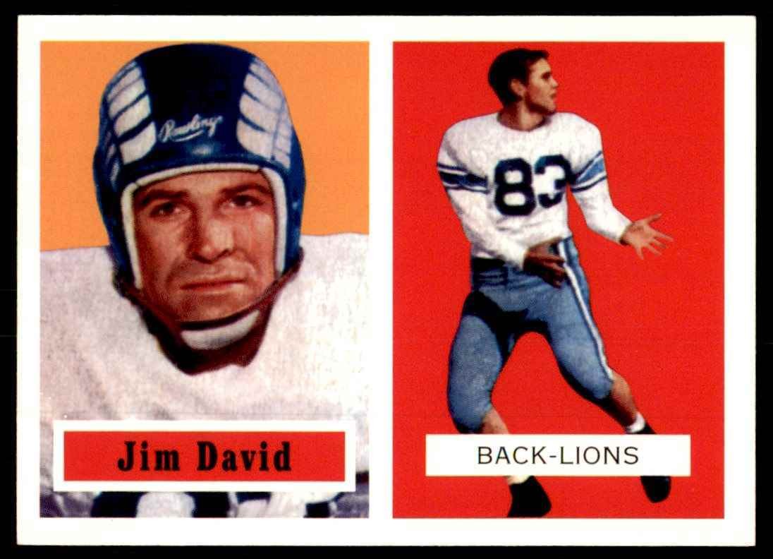 1957 TOPPS ARCHIVES JIM DAVID DETROIT LIONS #150