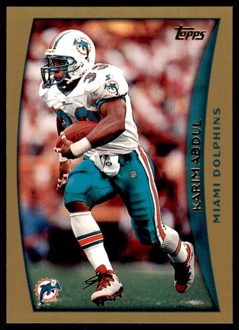 1998 TOPPS KARIM ABDUL-JABBAR MIAMI DOLPHINS #218