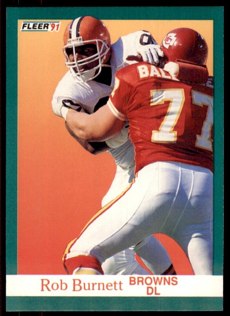 1991 FLEER ROB BURNETT CLEVELAND BROWNS #32