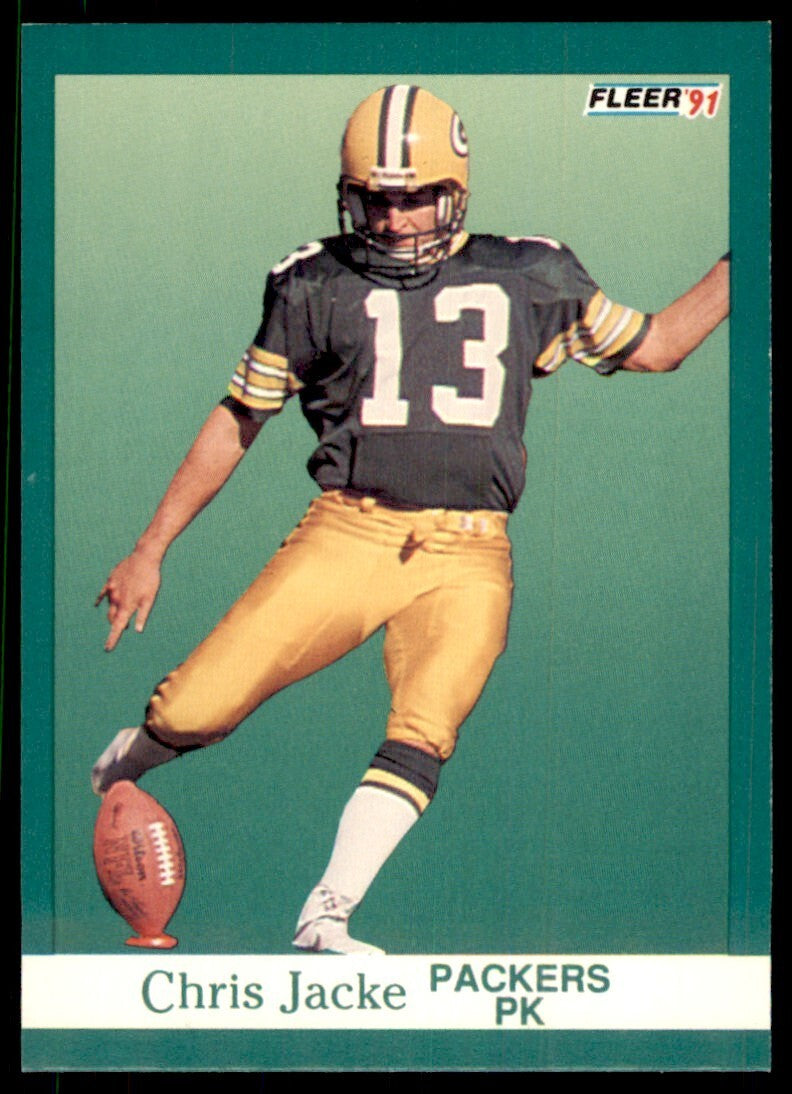 1991 FLEER CHRIS JACKE GREEN BAY PACKERS #254