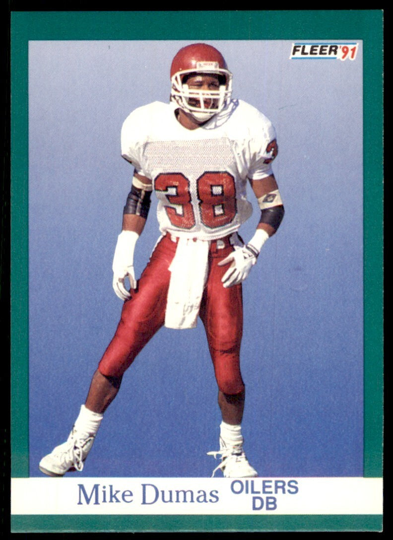 1991 FLEER MIKE DUMAS HOUSTON OILERS #422
