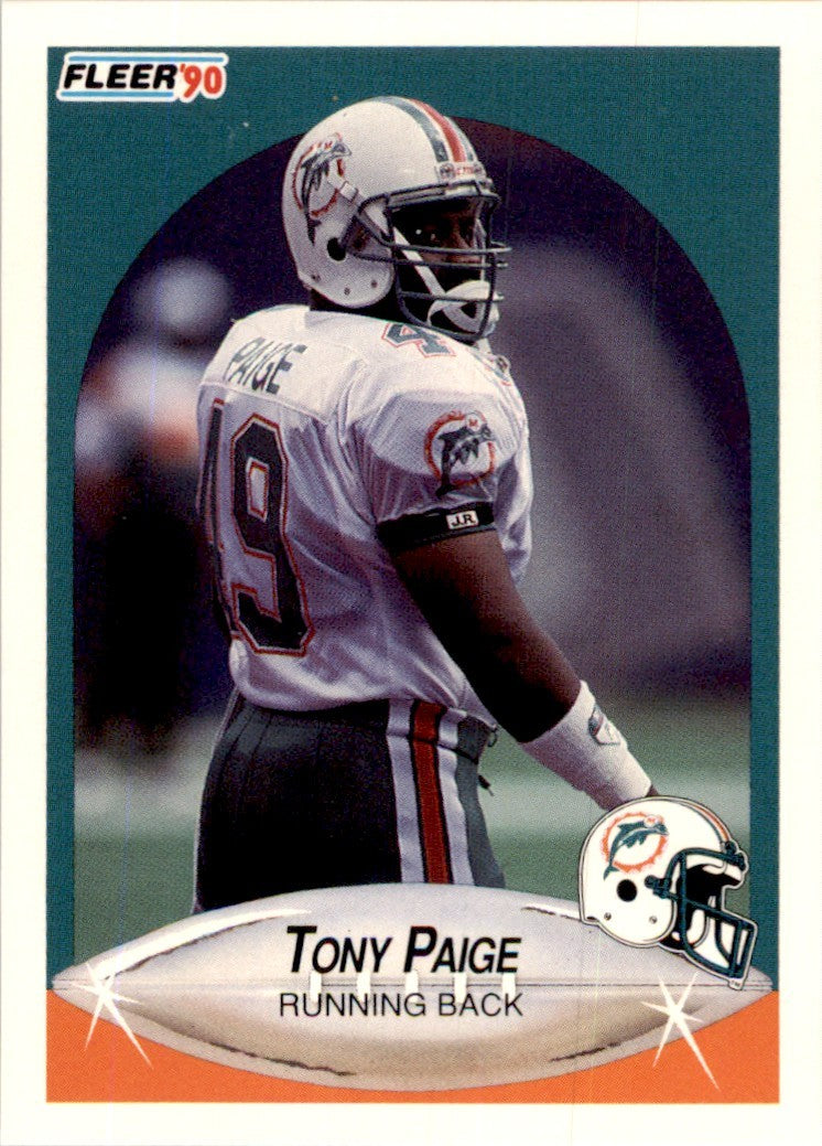 1990 Fleer Update Tony Paige Football Cards #U-80