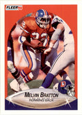 1990 Fleer Update Melvin Bratton Football Cards #U-116