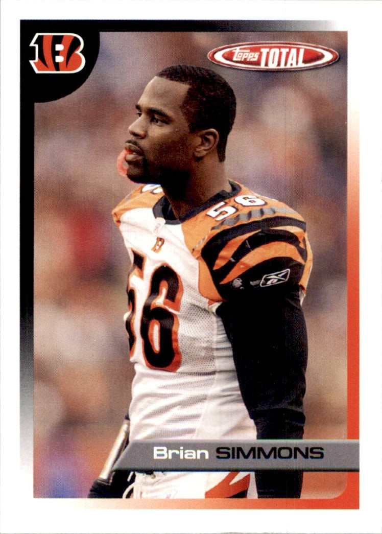 2005 Topps Total Brian Simmons Football Cards #251