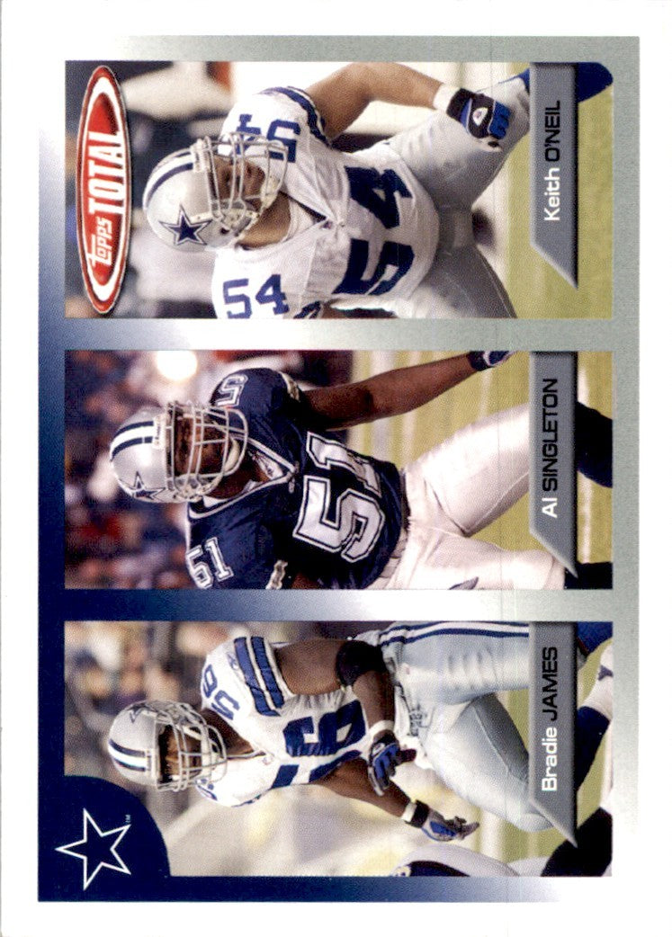 2005 Topps Total Al Singleton/Bradie James/Keith O'Neil Football Cards #420
