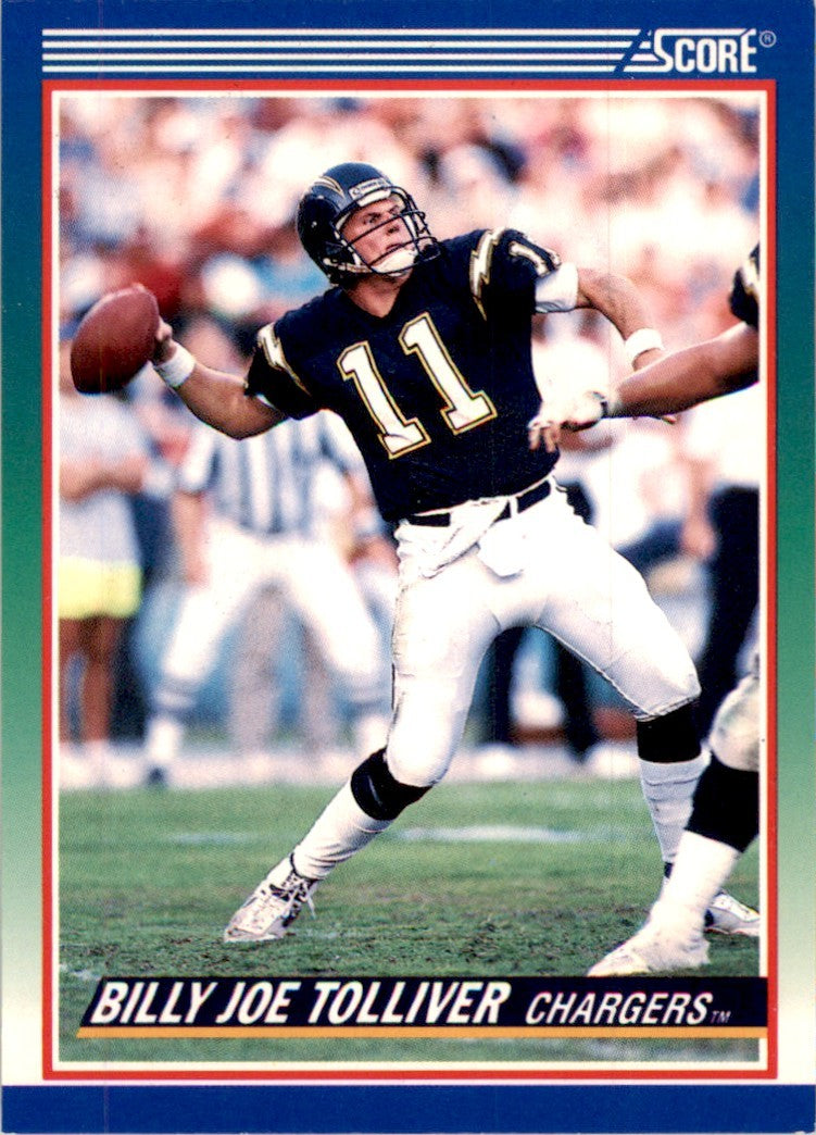 1990 Score Billy Joe Tolliver Football Cards #89