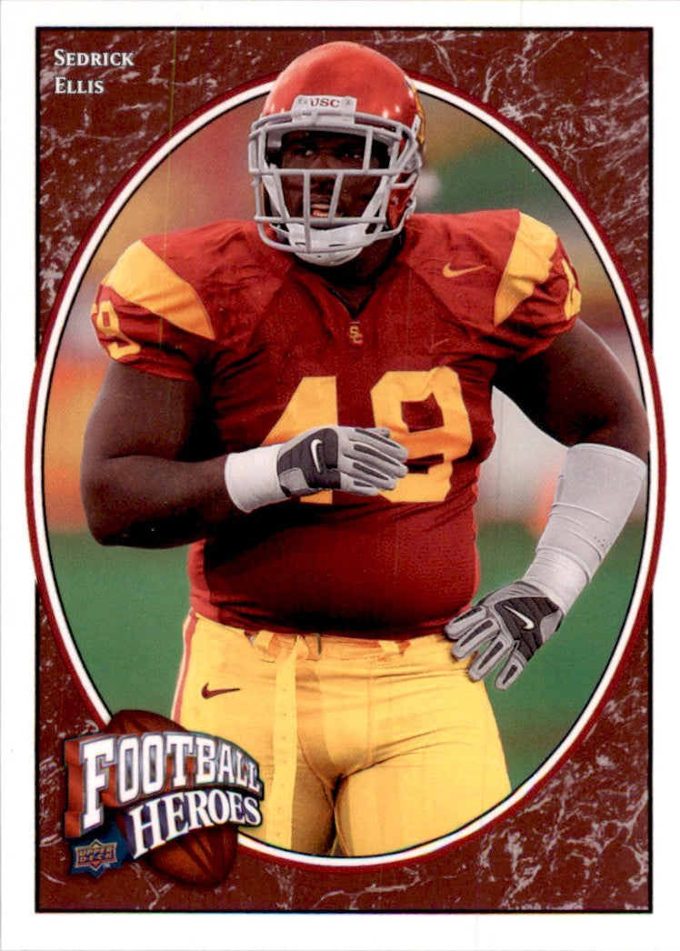 2008 Upper Deck Heroes Sedrick Ellis Football Cards #191