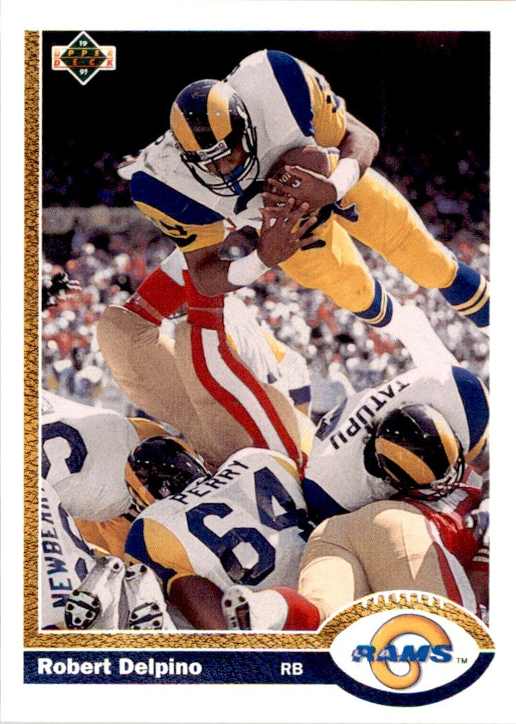 1991 Upper Deck Robert Delpino Football Cards #545