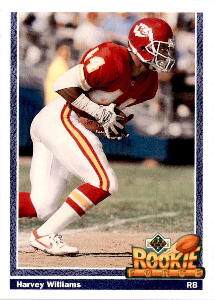 1991 Upper Deck Harvey Williams Rookie Football Cards #625