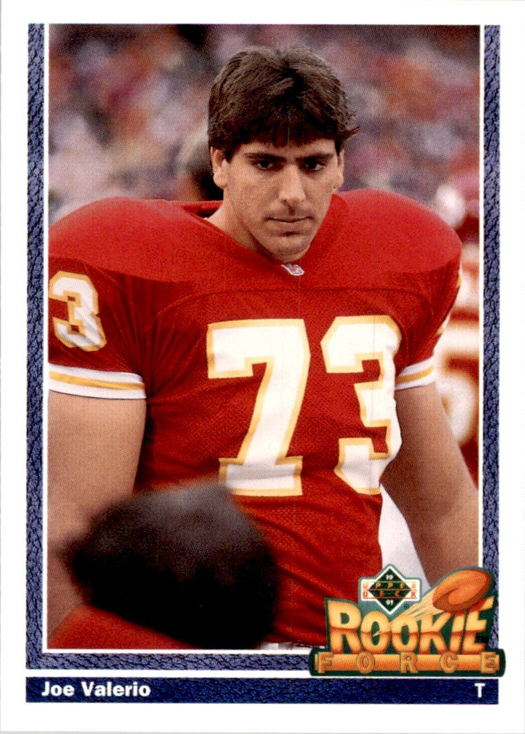 1991 Upper Deck Joe Valerio Rookie Football Cards #613
