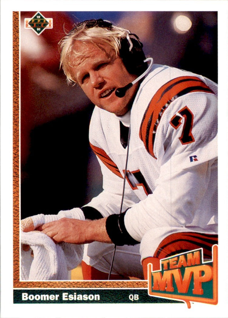 1991 Upper Deck Boomer Esiason Football Cards #454