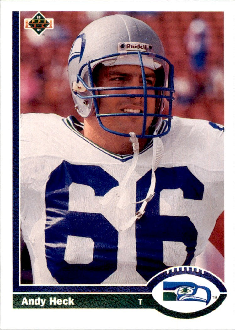 1991 Upper Deck Andy Heck Football Cards #495