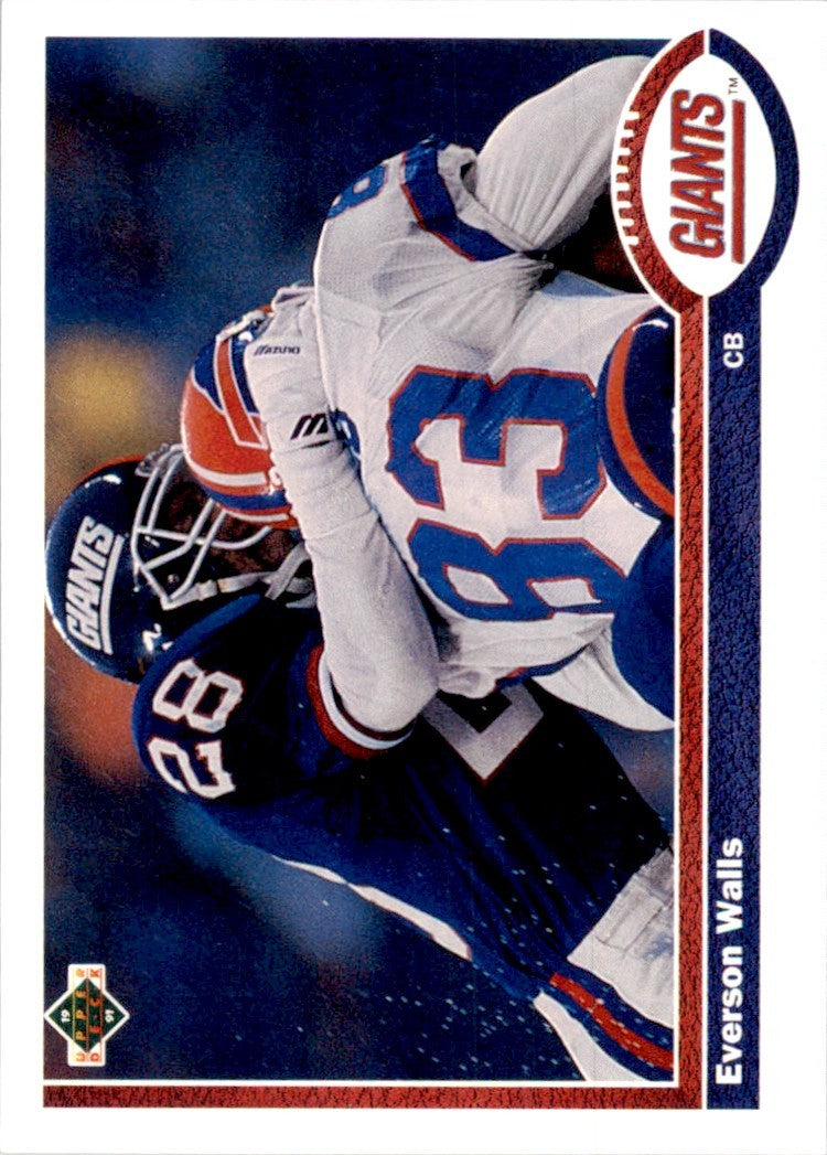 1991 Upper Deck Everson Walls Football Cards #318