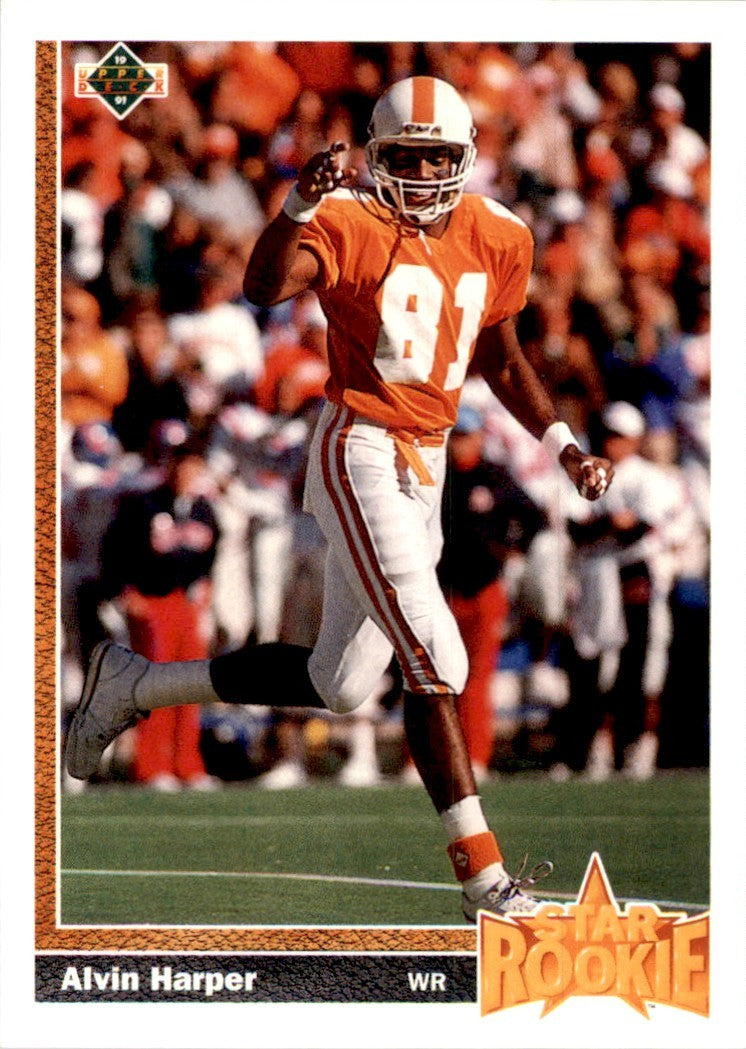 1991 Upper Deck Alvin Harper Rookie (100) Football Cards #24