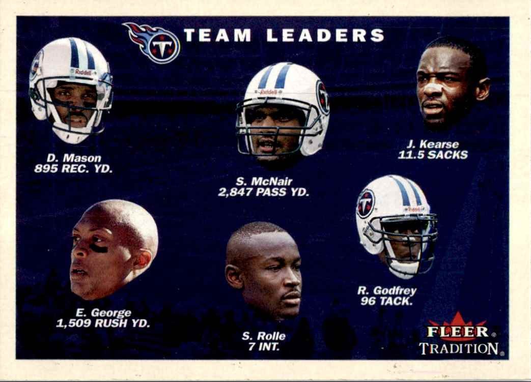 2001 Fleer Tradition Tennessee Titans Team Leaders Football Cards #380