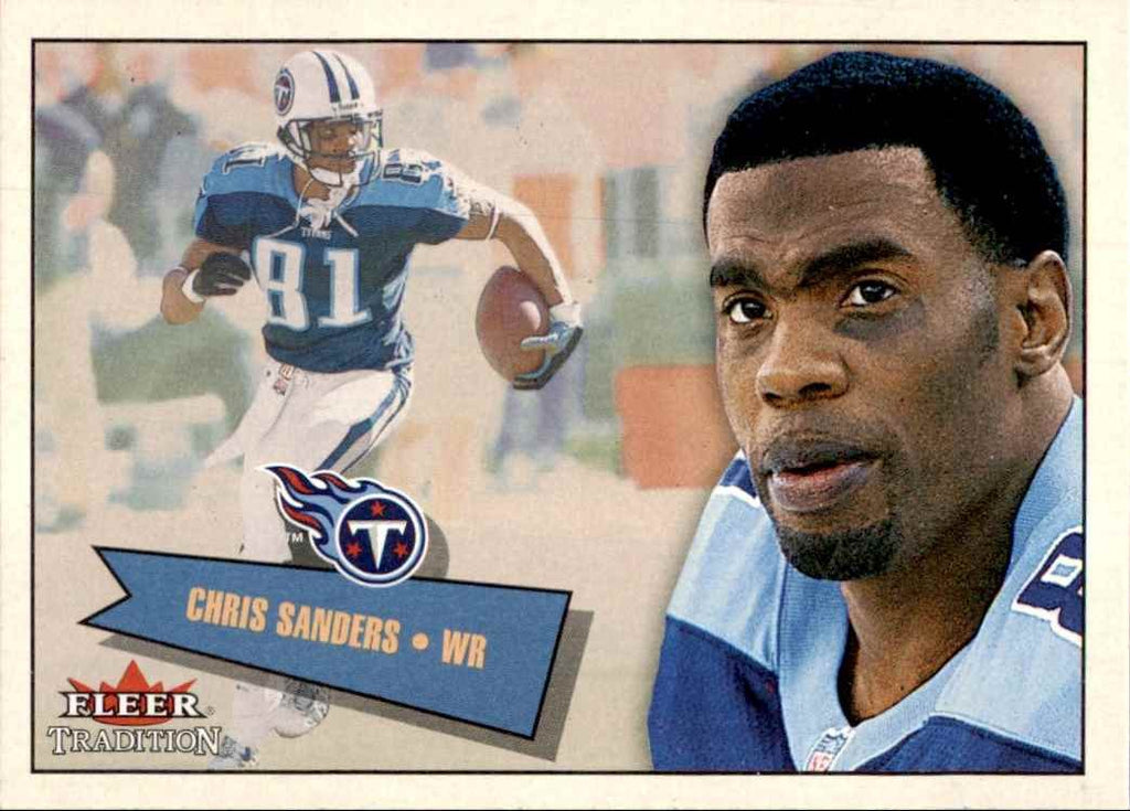 2001 Fleer Tradition Chris Sanders Football Cards #227
