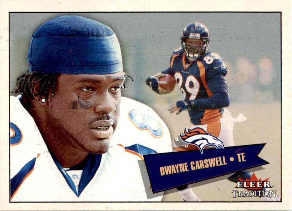2001 Fleer Tradition Dwayne Carswell Football Cards #239