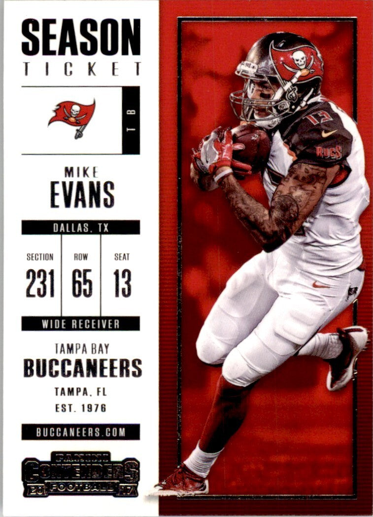 2017 Panini Contenders. Mike Evans Football Cards. #12