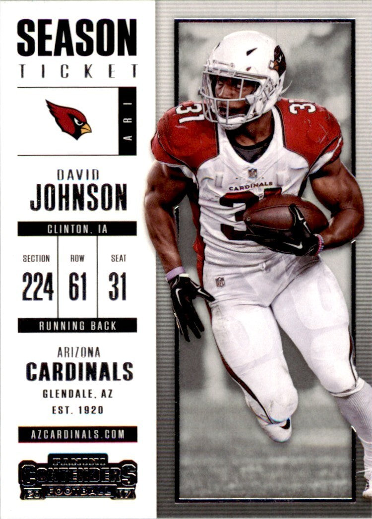 2017 Panini Contenders David Johnson Football Cards #50