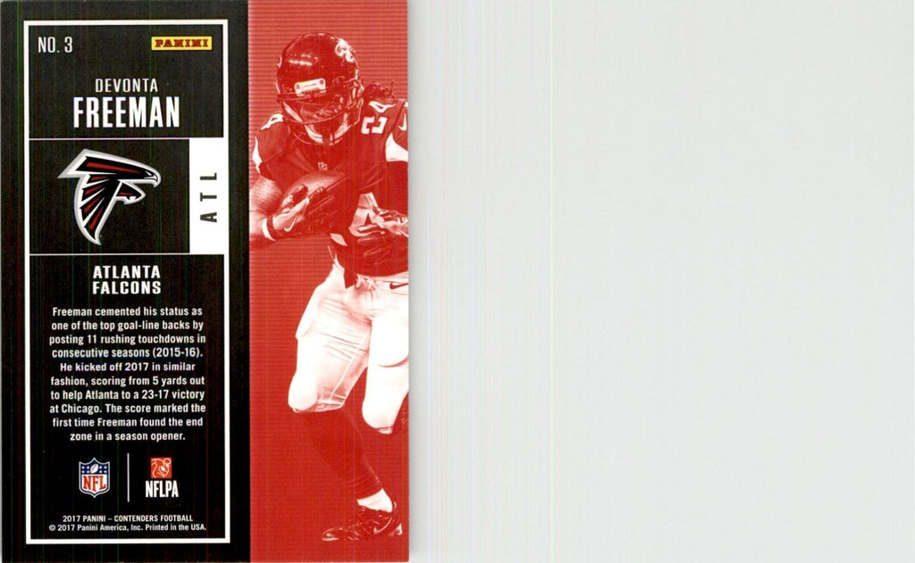 2017 Panini Contenders Devonta Freeman Football Cards #3
