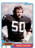 1981 Topps Dave Dalby Football Cards #449