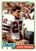 1981 Topps Steve Freeman Football Cards #443