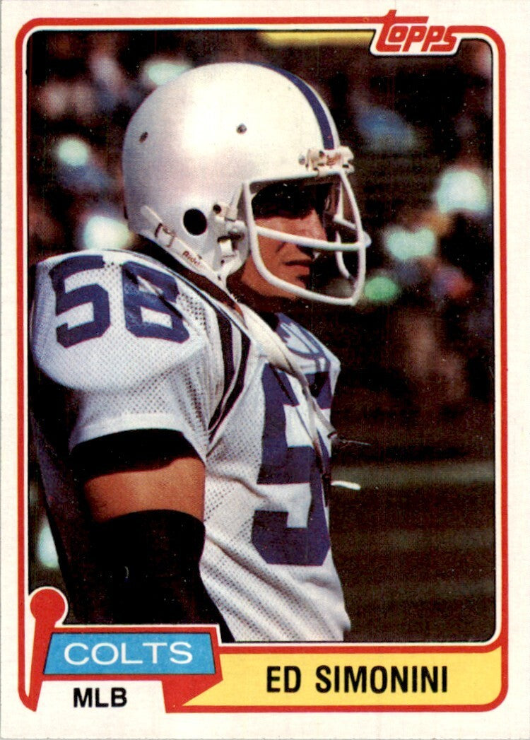 1981 Topps Ed Simonini Football Cards #212