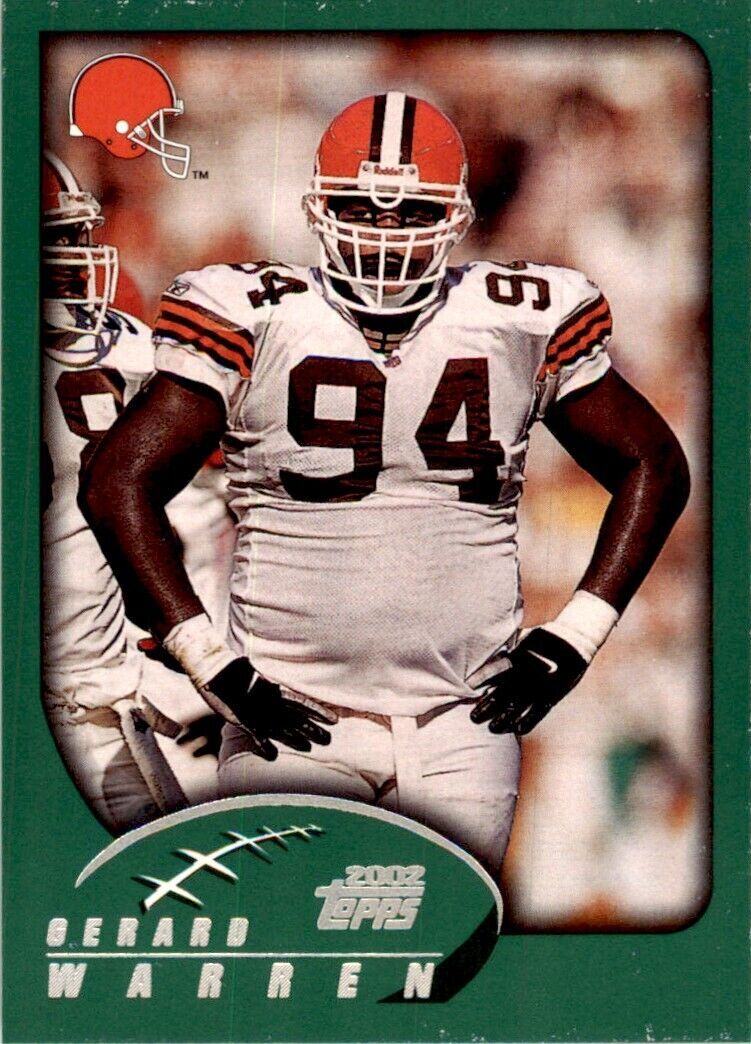 2002 Topps Gerard Warren Football Cards #207
