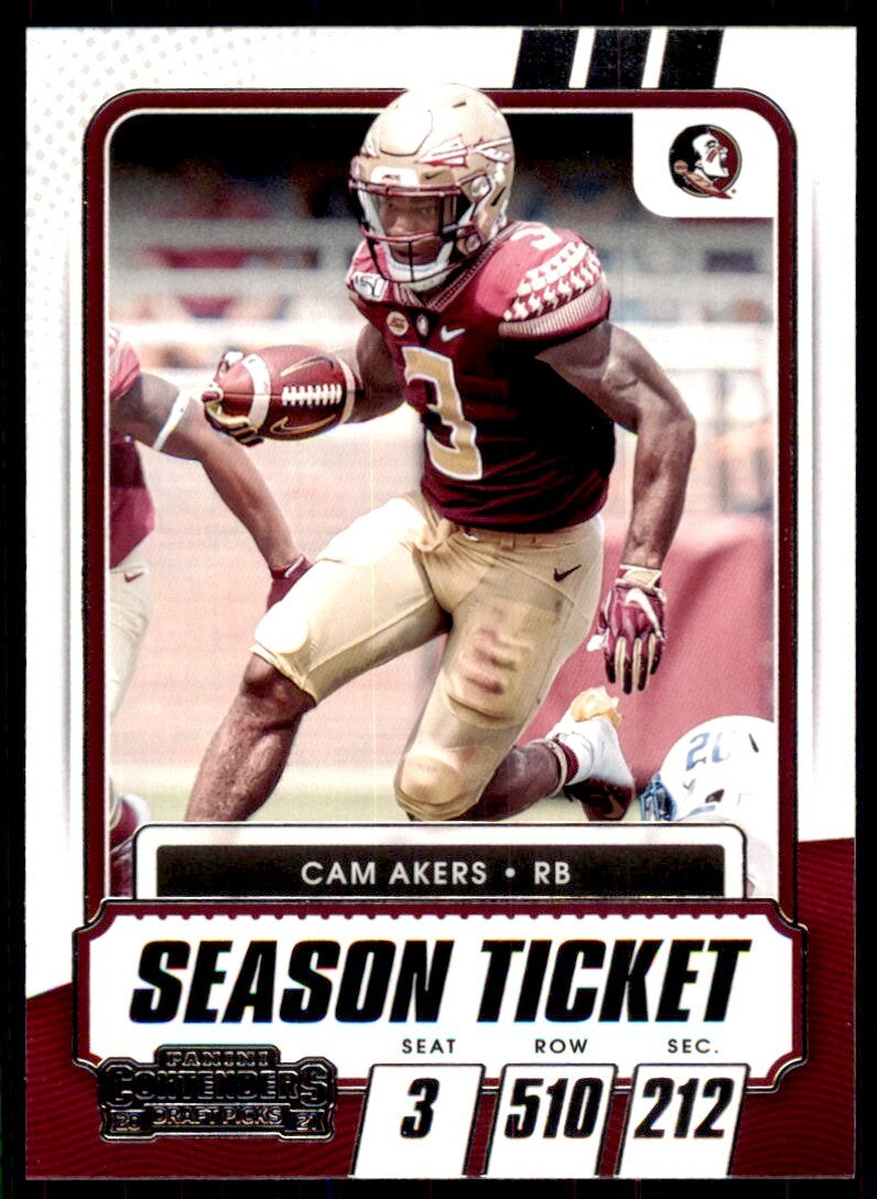 2021 Panini Contenders Draft Picks Cam Akers Football Cards #57
