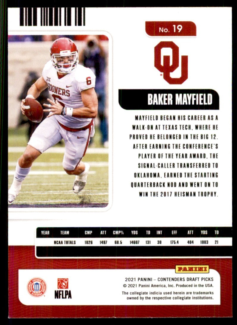 2021 Panini Contenders Draft Picks Baker Mayfield Football Cards #19