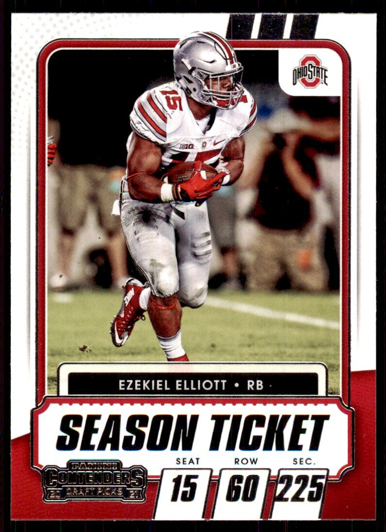 2021 Panini Contenders Draft Picks Ezekiel Elliott Football Cards #50