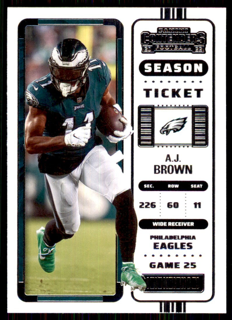 2022 Panini Contenders A.J. Brown C Football Cards #77