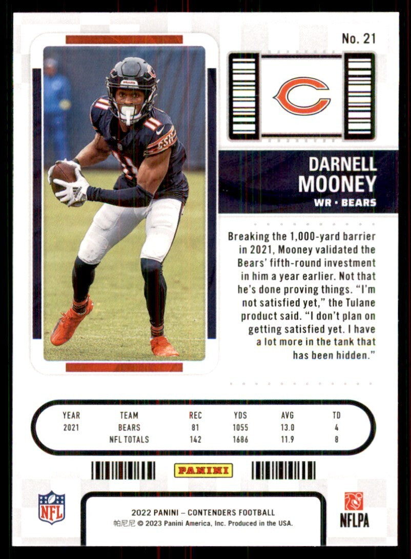 2022 Panini Contenders Darnell Mooney Football Cards #21