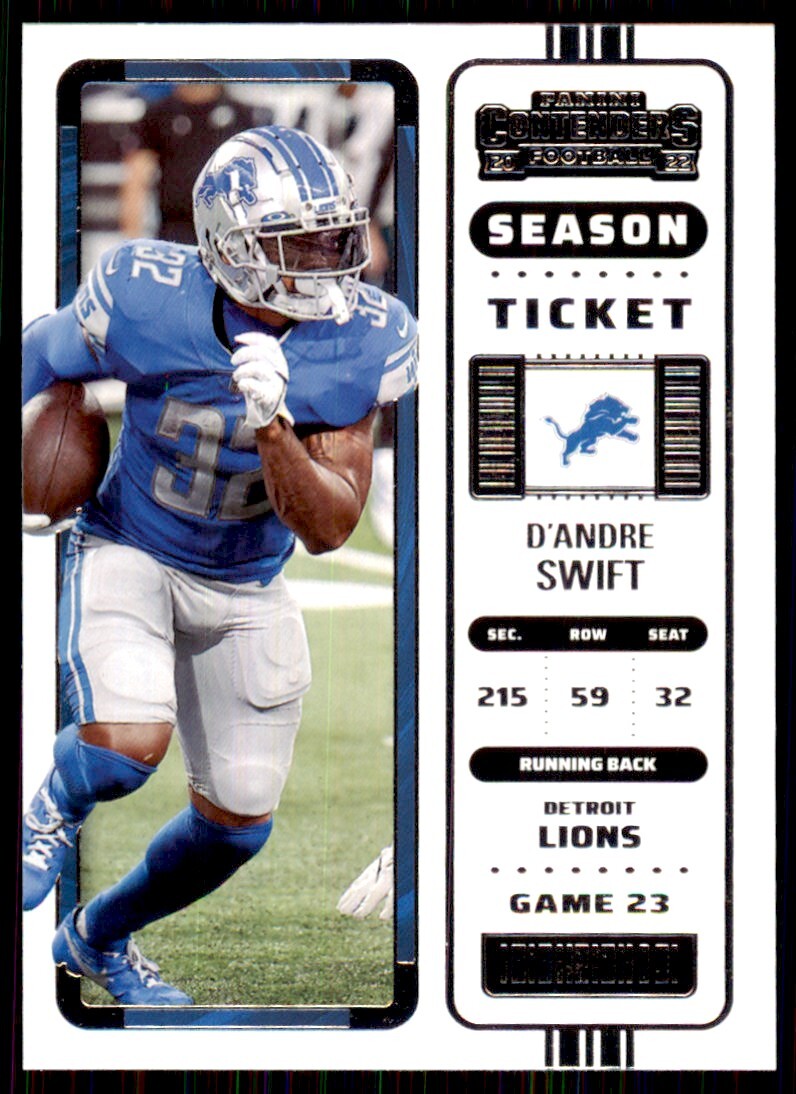 2022 Panini Contenders D'Andre Swift B Football Cards #35