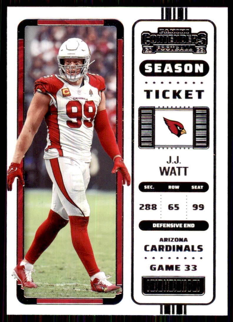 2022 Panini Contenders J.J. Watt C Football Cards #4