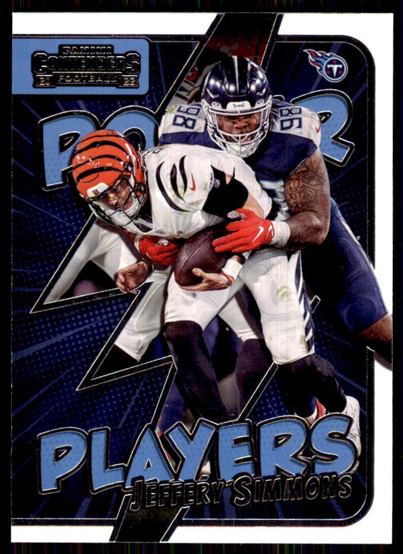 2022 Panini Contenders Jeffery Simmons A Football Cards #PWR-JSI