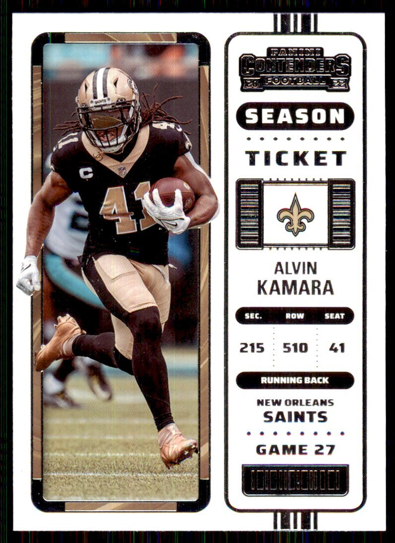 2022 Panini Contenders Alvin Kamara Football Cards #64