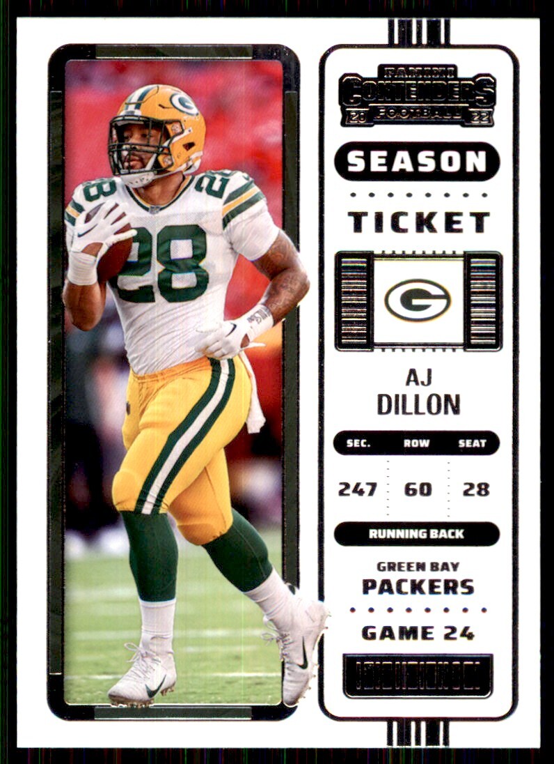 2022 Panini Contenders AJ Dillon Football Cards #42
