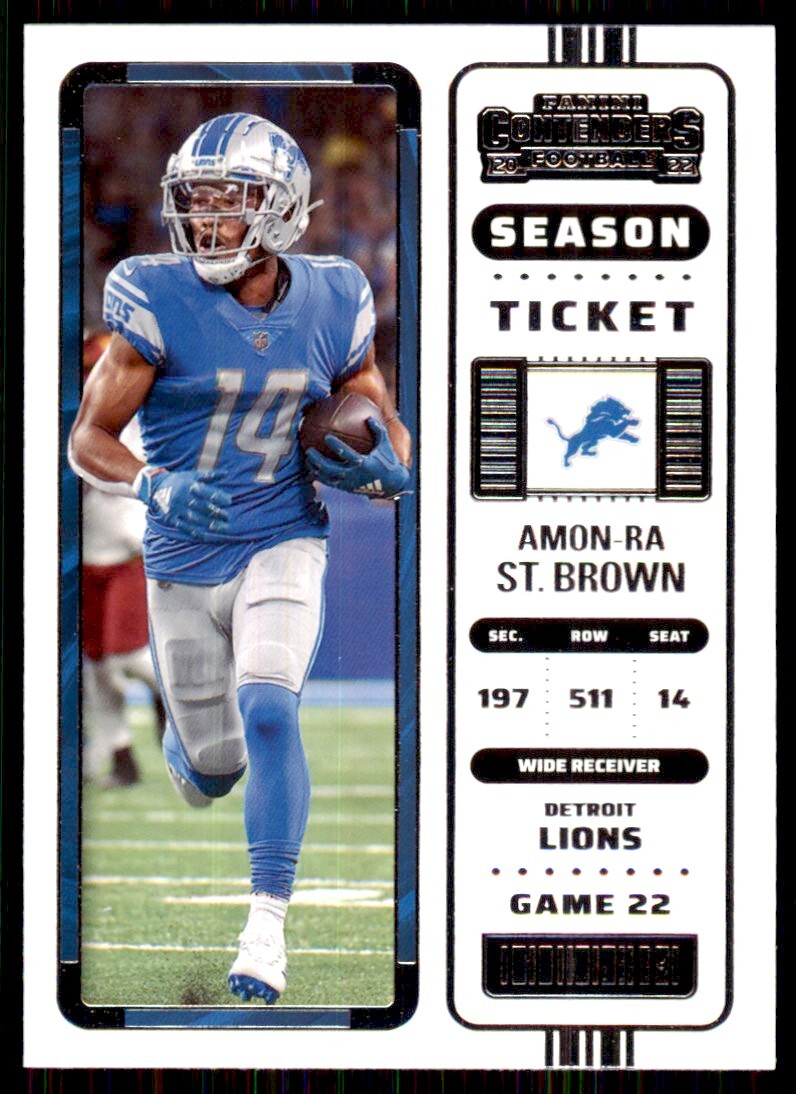 2022 Panini Contenders Amon-Ra St. Brown Football Cards #36