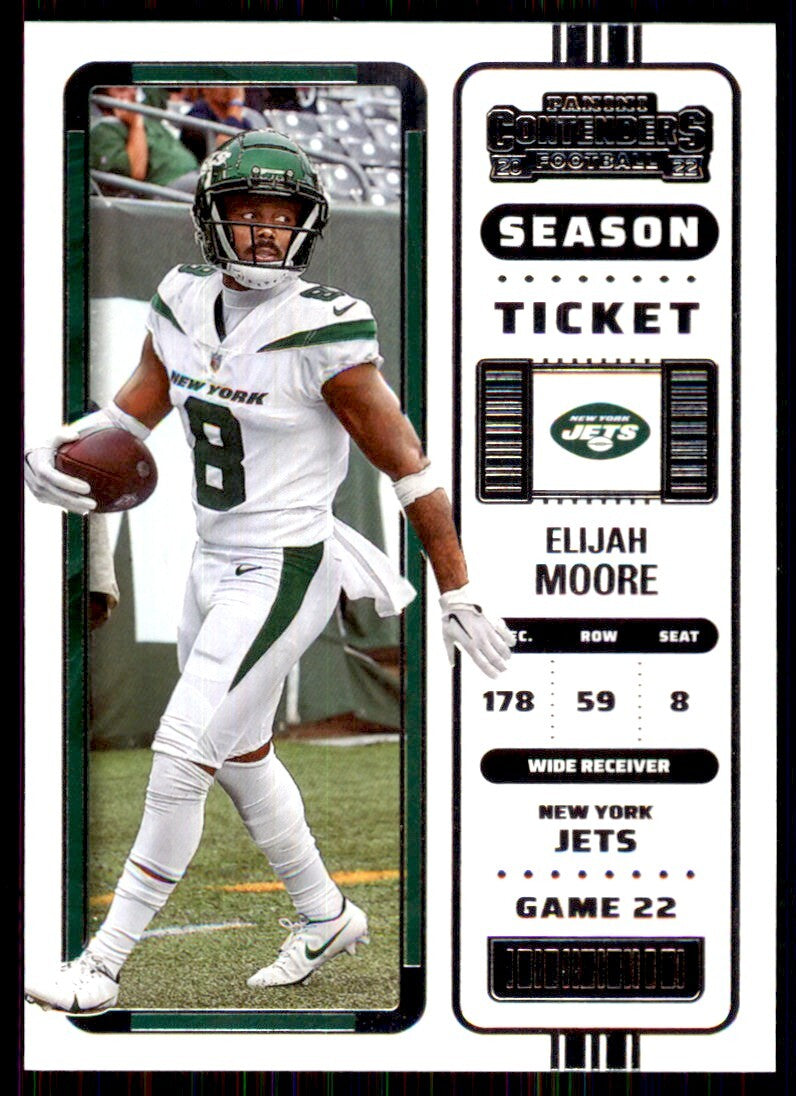 2022 Panini Contenders Elijah Moore Football Cards #91