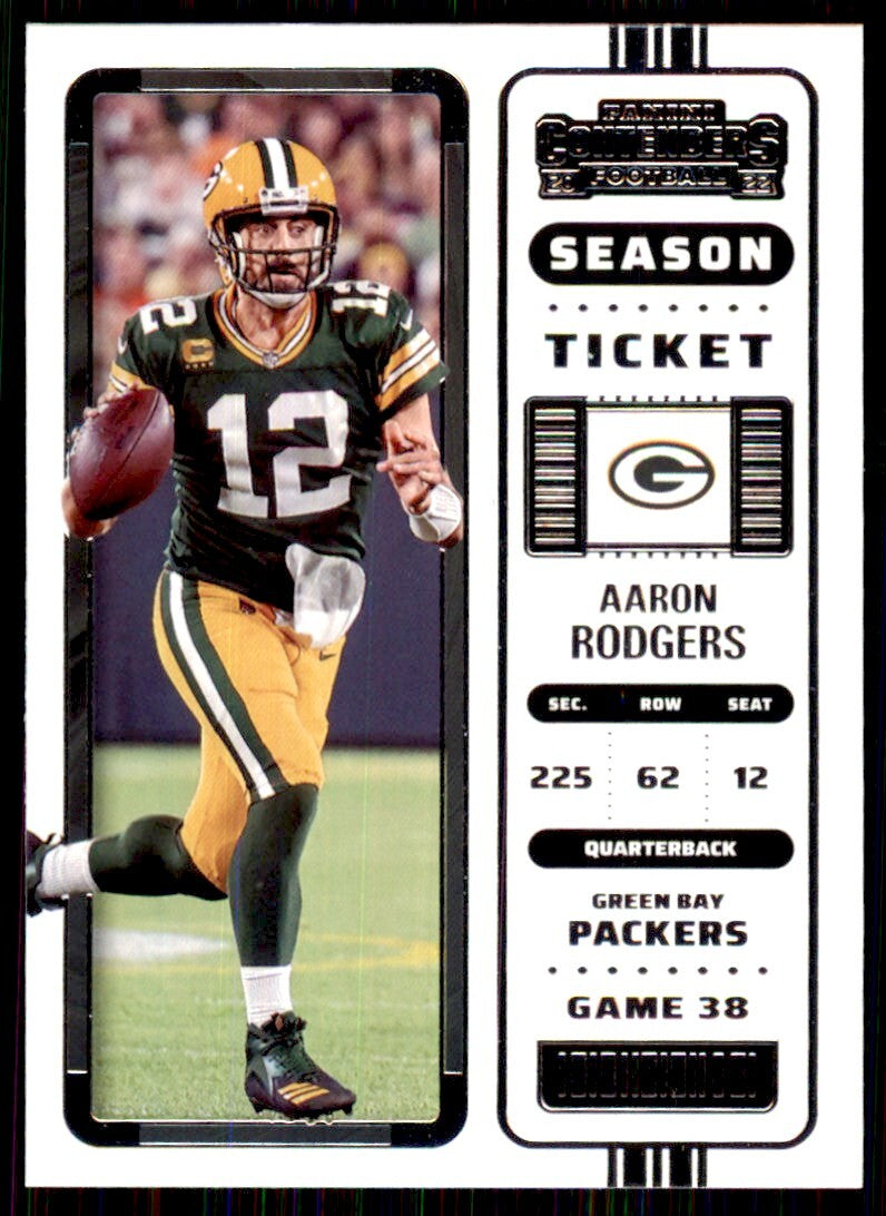 2022 Panini Contenders. Aaron Rodgers Football Cards #40