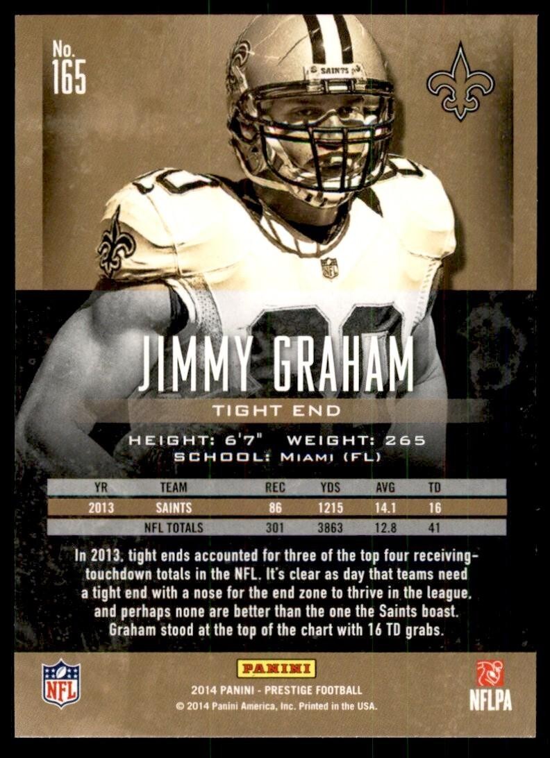2014 Panini Prestige Jimmy Graham Football Cards #165