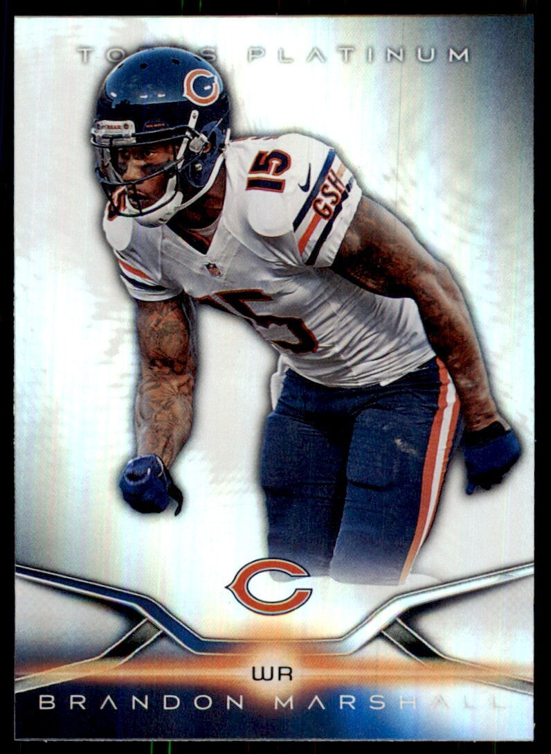 2014 Topps Platinum Brandon Marshall A Football Cards #34